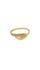 Jemný prsteň zo žltého zlata so zirkónmi                                        
