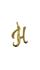 Zlatý prívesok písmenko H s gravírom                                            