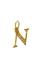 Zlatý prívesok písmenko N s gravírom                                            
