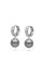 Strieborné náušnice so sivými perlami FC                                        